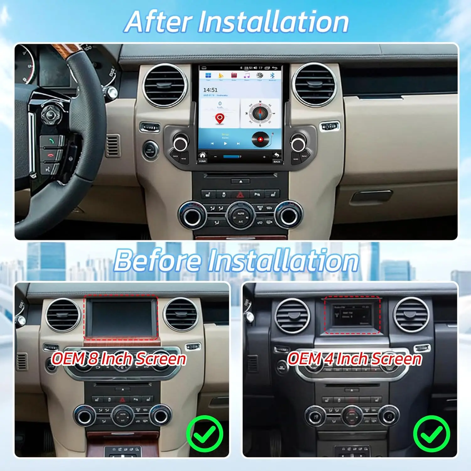 Android Car Radio For Land Rover Discovery 4 2009-2016 Multimedia Player Support