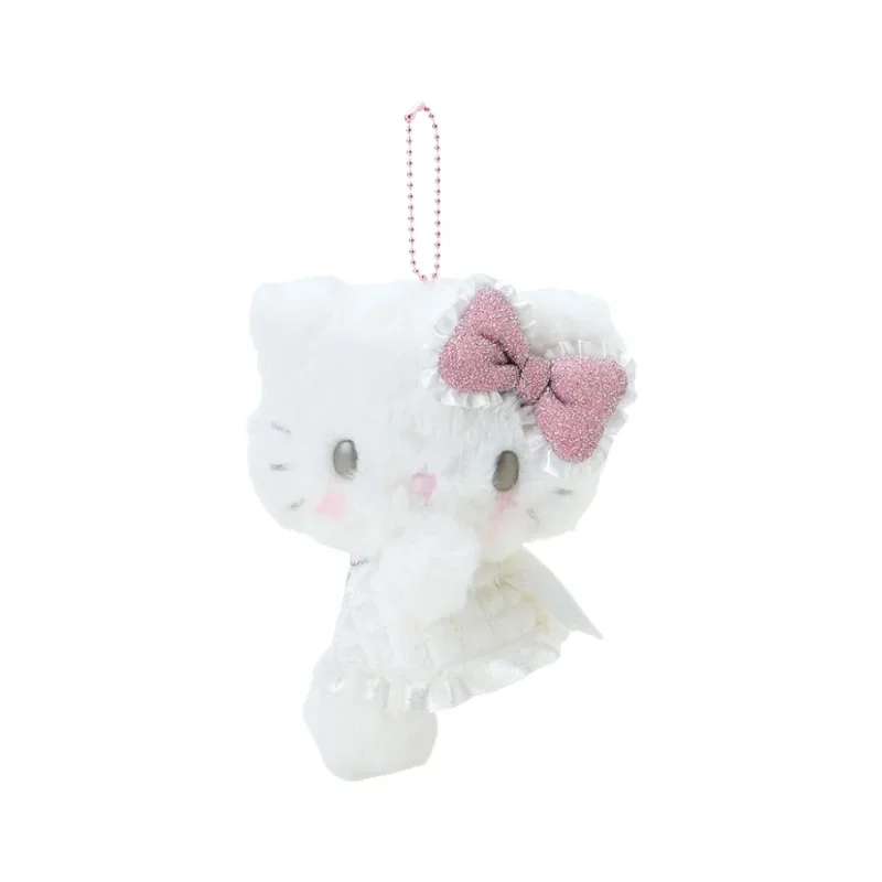 Sanrio Hello Kitty Cute Cartoon Angel and Demon Plush Toys Kawaii Backpack Pendant Keychain Accessories Girls Halloween Gifts 2