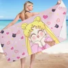 Japanese Anime Sailor Moon Princess Bath Towels Microfiber Beach Swimming Towel Decor for Adults Kids Gift 75x150cm 2