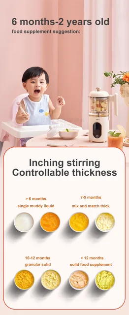 250ML Automatic Food Blender 8 Main Functions Baby Food Supplement Maker  Rice Paste Fish Meat Puree Machine Stirring Mixer - AliExpress
