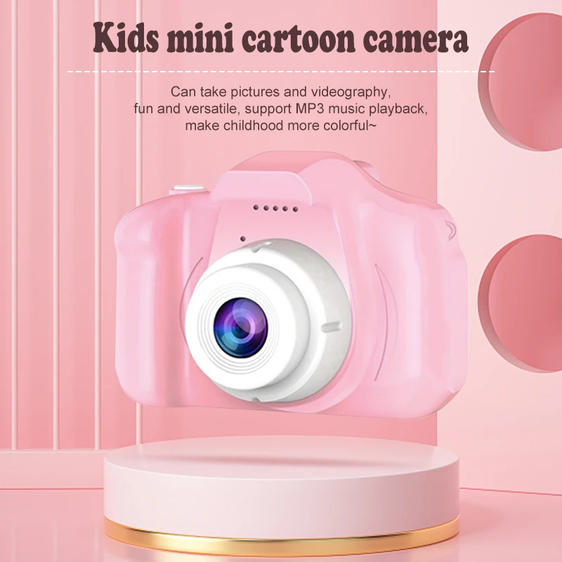 8GB32GBMini Children Cartoon Camera Taking Photos Videos Music Playback Baby Cartoon Toys Mini Camera Gifts Toys Outdoor