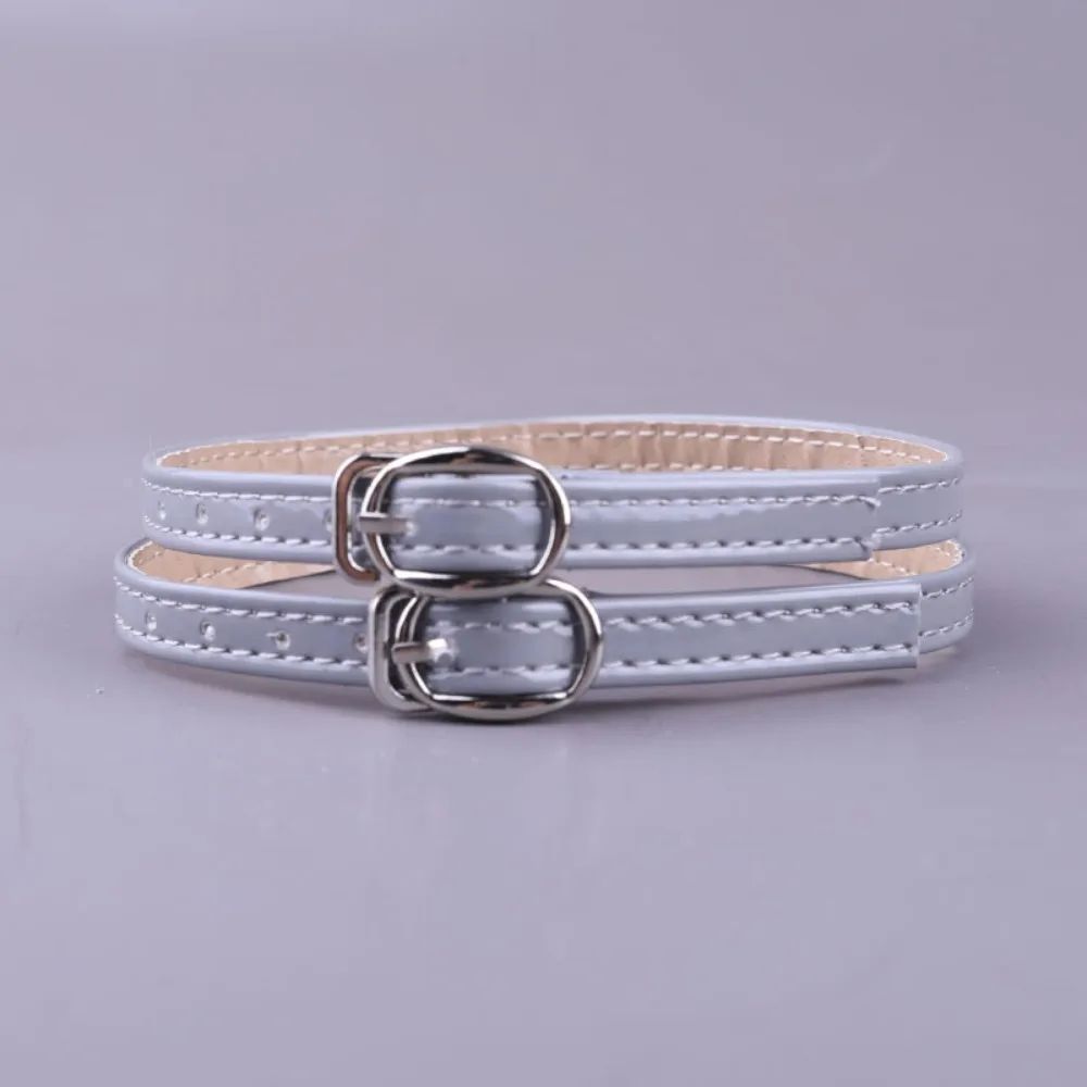 Premium PU Leather Adjustable Shoe Straps with Metal Buckle - Anti-Drop Heel Accessory