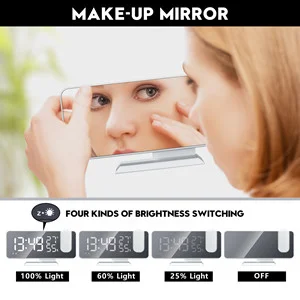 Mirror alarm clock