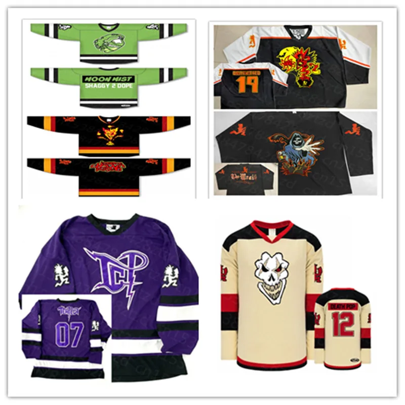 Custom ICP Insane Clown Posse jeckel Brothers HALLOWICKED Hockey Jersey Embroidery Stitched any number and name Jerseys
