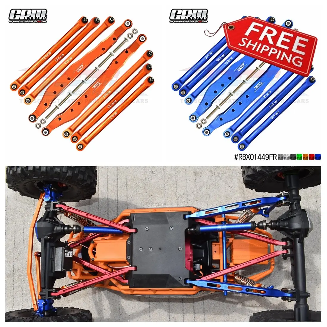 Axial 1/10 Axial RBX10 Ryft Aluminum Upgrade Parts Combo Set A
