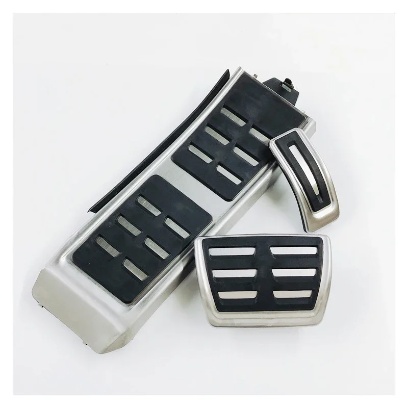 Car Foot Pedals For Audi A6 C6 C7 Accessories 2004~ 2005 2006 AT MT Rubber Anti-skid Pedal Cover Stainless Steel Pedal