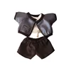 20cm cotton baby clothes handsome and cool without attributes doll small leather shirt pants doll set 6