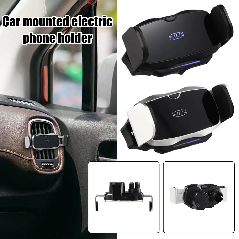 

D7 car electric mobile phone bracket metal induction air support closing navigation bracket and phone outlet stand holde op C4S9