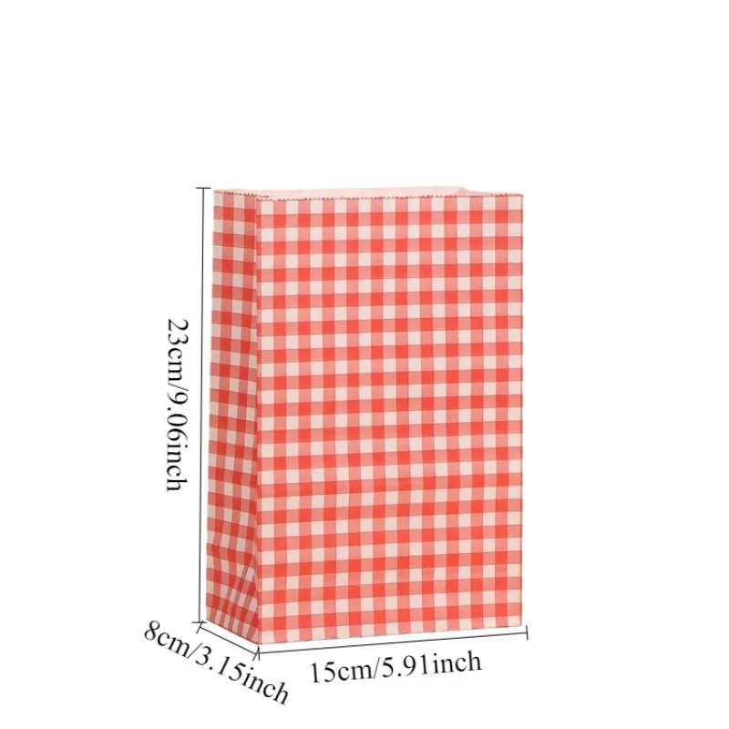 10/20pcs bunte karierte Geschenkt üte Süßigkeiten Keks Snack Tasche geeignet für Hochzeit Geburtstags feier Weihnachten Halloween – Detail 1