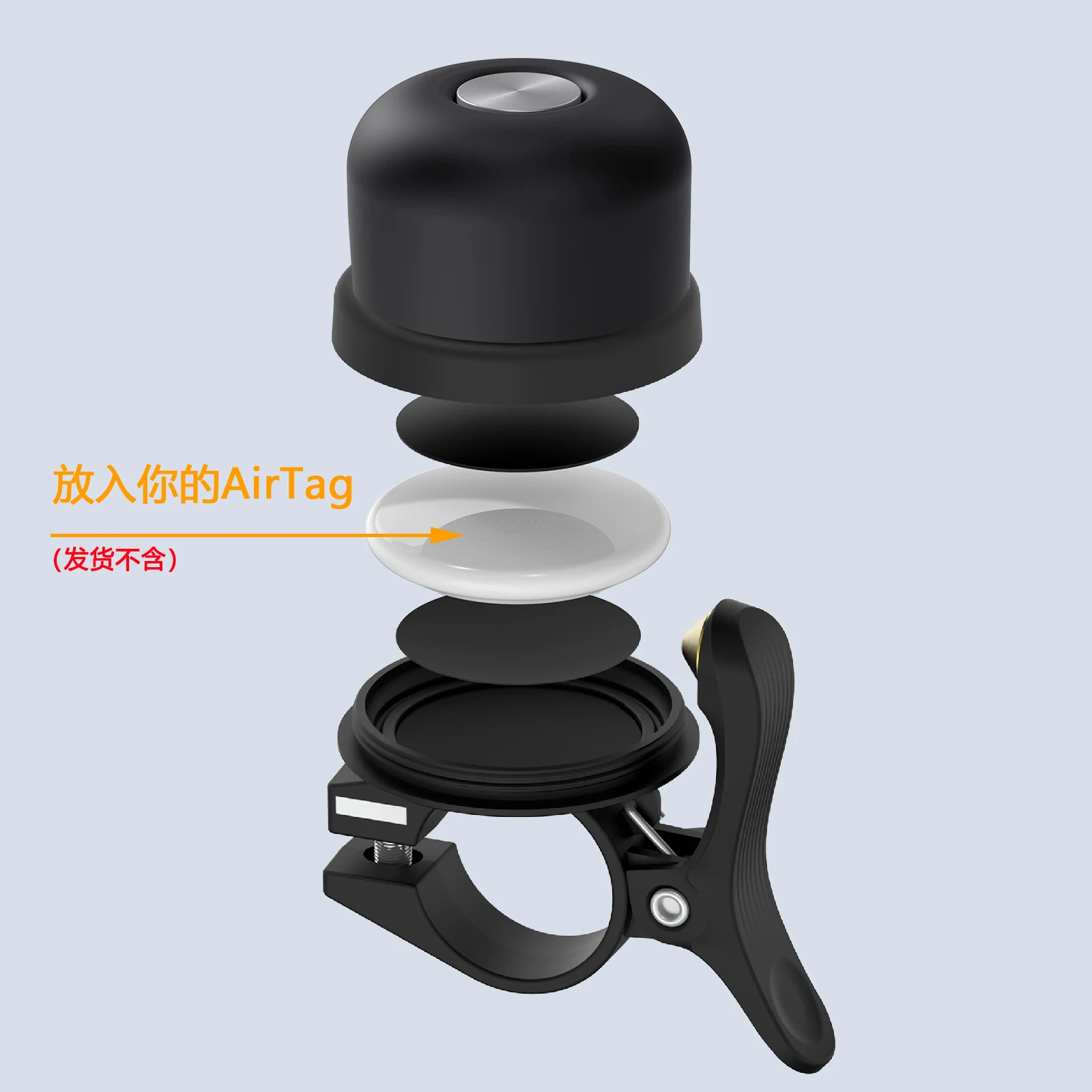 TWOOC Bicycle Bell for Apple AirTag Holder Hidden in Bell Bicycle Anti-Theft Road Approved Tool Included bicycle bell,mountain bike bell,bicycle accessories