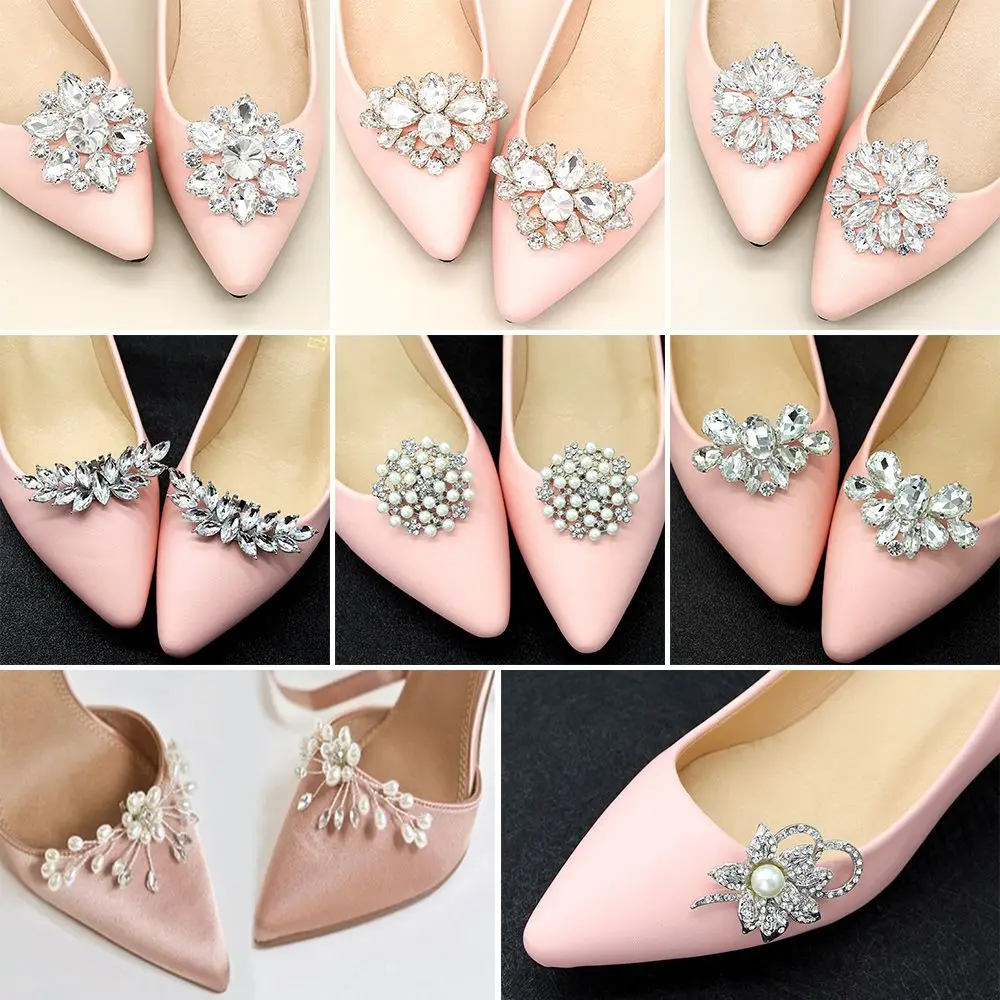 Rhinestone Wedding Shoe Clips Decorations Charm Buckle