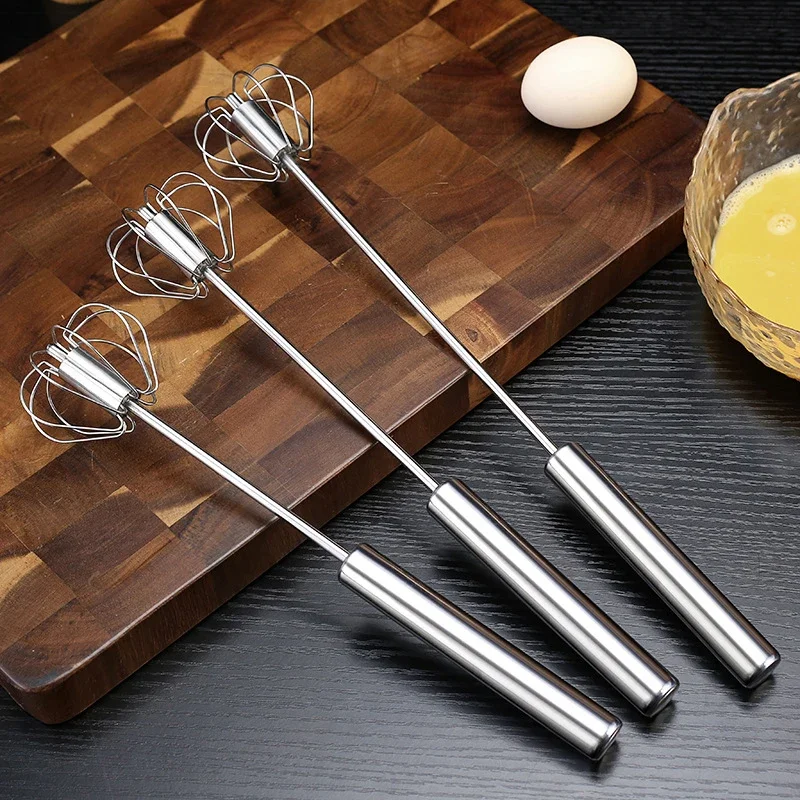 Semi-automatic 304 stainless steel hand egg beater coffee milk frother