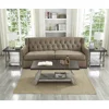 Roundhill Furniture Athens Contemporary 3-Piece Wood Shelf Coffee Table Set, 24D x 48W x 19H in, Walnut and Gray 2