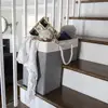 Foldable Stair Basket Portable Cotton Rope Handle Heavy Duty Fabric Carpeted Wooden Staircase Storage Organizer Container Holder 1