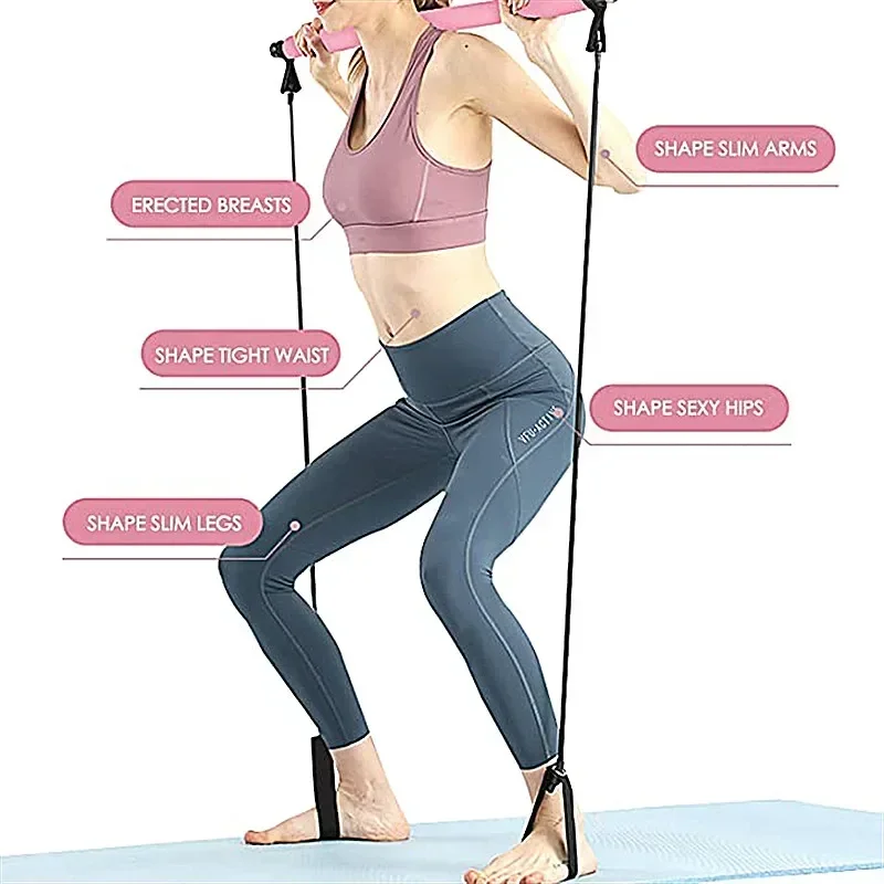 1Pc Pilates Stick Multi-purpose Fitness Stick Yoga Pilates