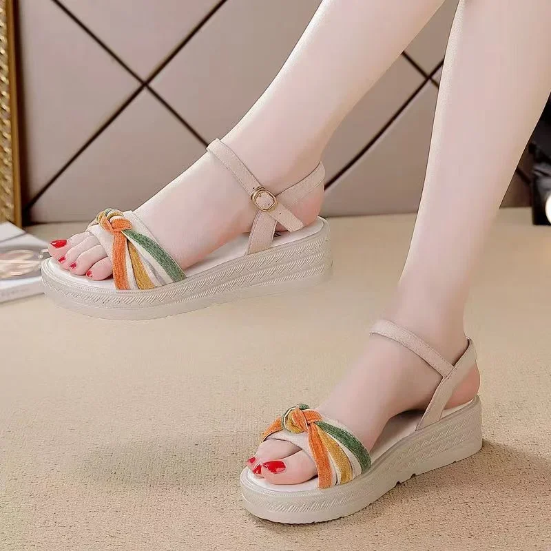 Woman Shoes Open Toe Platform Sandals for Women 2025 Luxury Summer