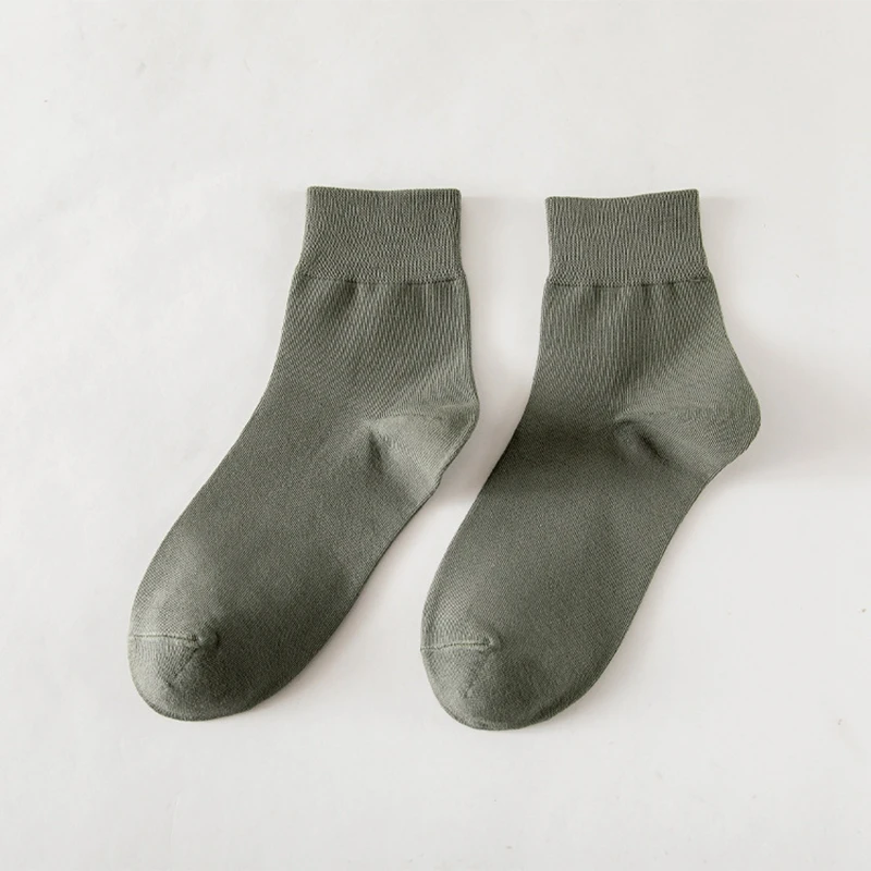 Basic Simple Mid-cut 98% Cotton Comfortable Socks Women in Ten Solid Colors VERLENA Spring Summer Korea Style Ribbed Cuff 2022 wool socks women Women's Socks