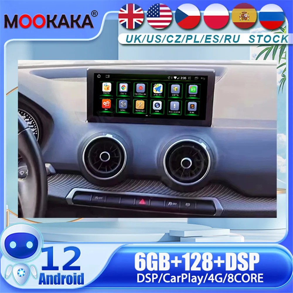 

Автомагнитола 12,3 дюйма для Audi Q2L q2l 2010 2011-2012 Carplay, Android, автомобильное радио, стерео, мультимедийный плеер, GPS-навигация, Авто Аудио