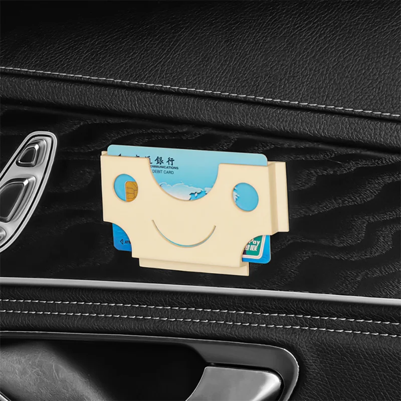 Porta carte multifunzionale per parasole per auto con nastro
