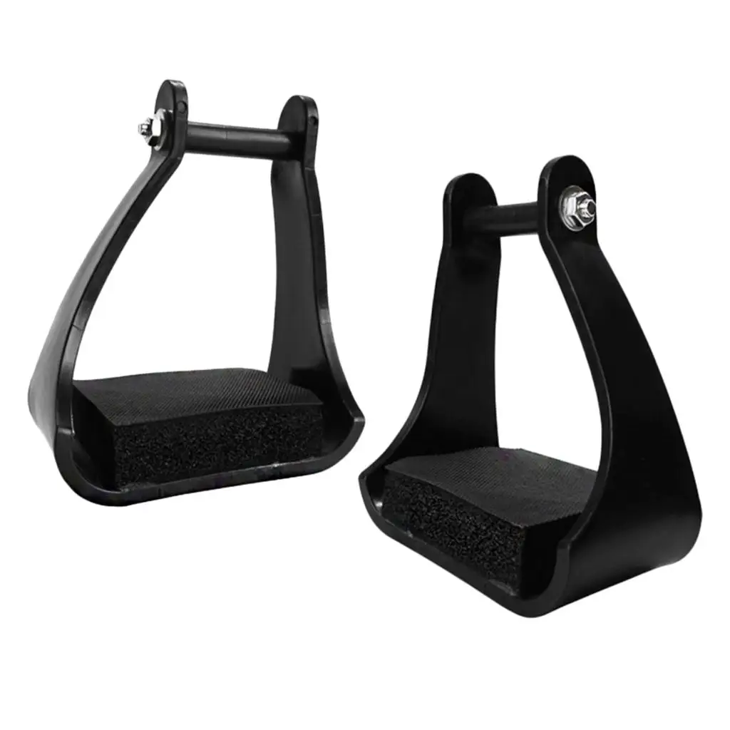 

plastic Horse Stirrups Foam Tread Adults Saddle-Mounted Sloped Bendy Stirrup