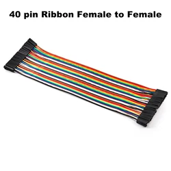 Flexible Dupont Cable Jumper Wire Kit - Versatile 24AWG Copper Connectors - 10cm (40pin Ribbon F - F)