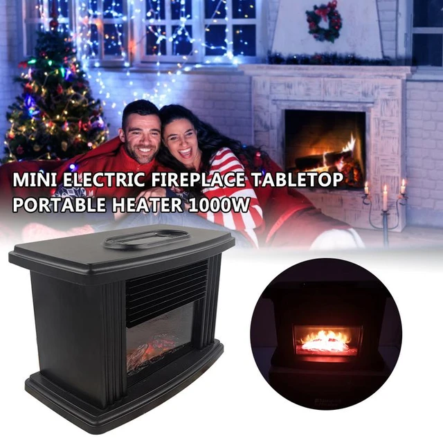 Electric Fireplace Heater Remote Control Tabletop Warmer Simulation Flame  Heating Portable Mantelpiece Room Electric Fireplace - AliExpress