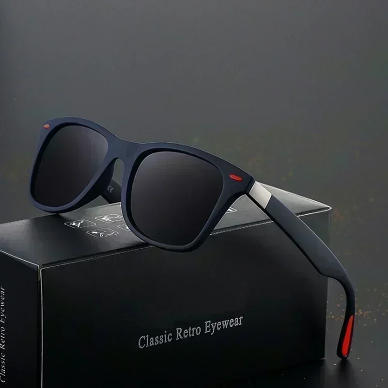 Vintage Sunglasses Unisex Rectangle Fashion Design Retro Man Eyewear UV400
