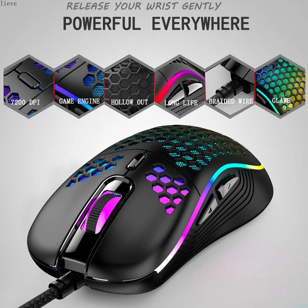 computer mouse gaming 2022 Gaming Mouse USB Wired Mice RGB Backlight 6 Keys Mouse For PC Gaming Mouse Laptop Computer Game Mouse Hollow Mice&Keyboards pink gaming mouse