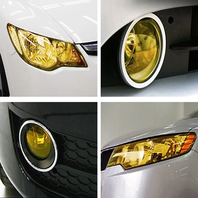 Headlights Protective Film Vinyl Film Sticker Auto Headlight Taillight Film Tint Vinyl Sheet Sticker Universal Multicolor 4
