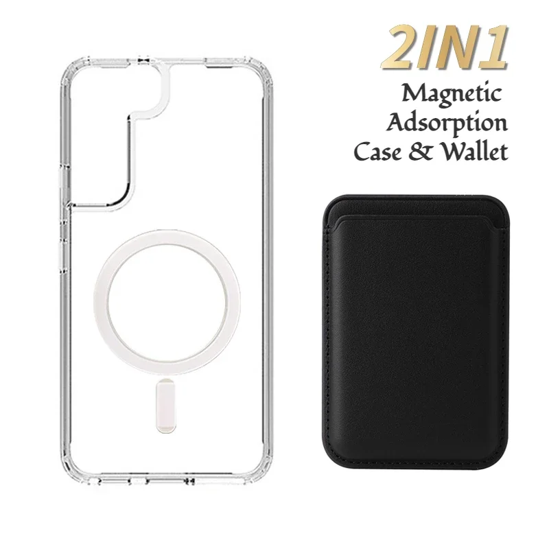 Magsafe Magnetic Wireless Charging Case For Samsung Galaxy S25 S24 S23 S22 S21 FE Note 20 Ultra Plus Leather Wallet Card Holder 1