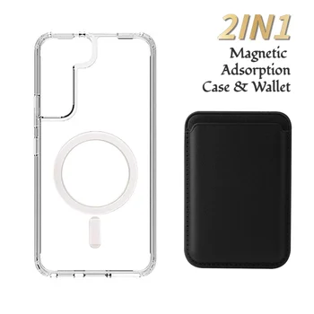 Magsafe Magnetic Wireless Charging Case For Samsung Galaxy S25 S24 S23 S22 S21 FE Note 20 Ultra Plus Leather Wallet Card Holder 1