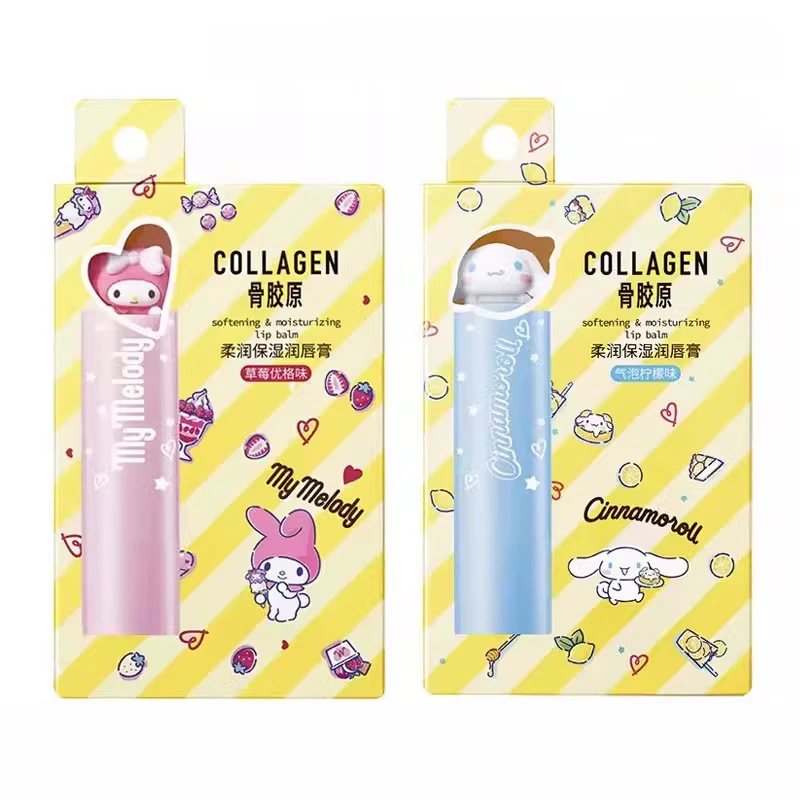 

Sanrio Cinnamoroll My Melody Lip Balm Anime Moisturizing Lip Hydration Cute Fruit Flavor Kawaii Cosmetics Skin Care Girls Gifts