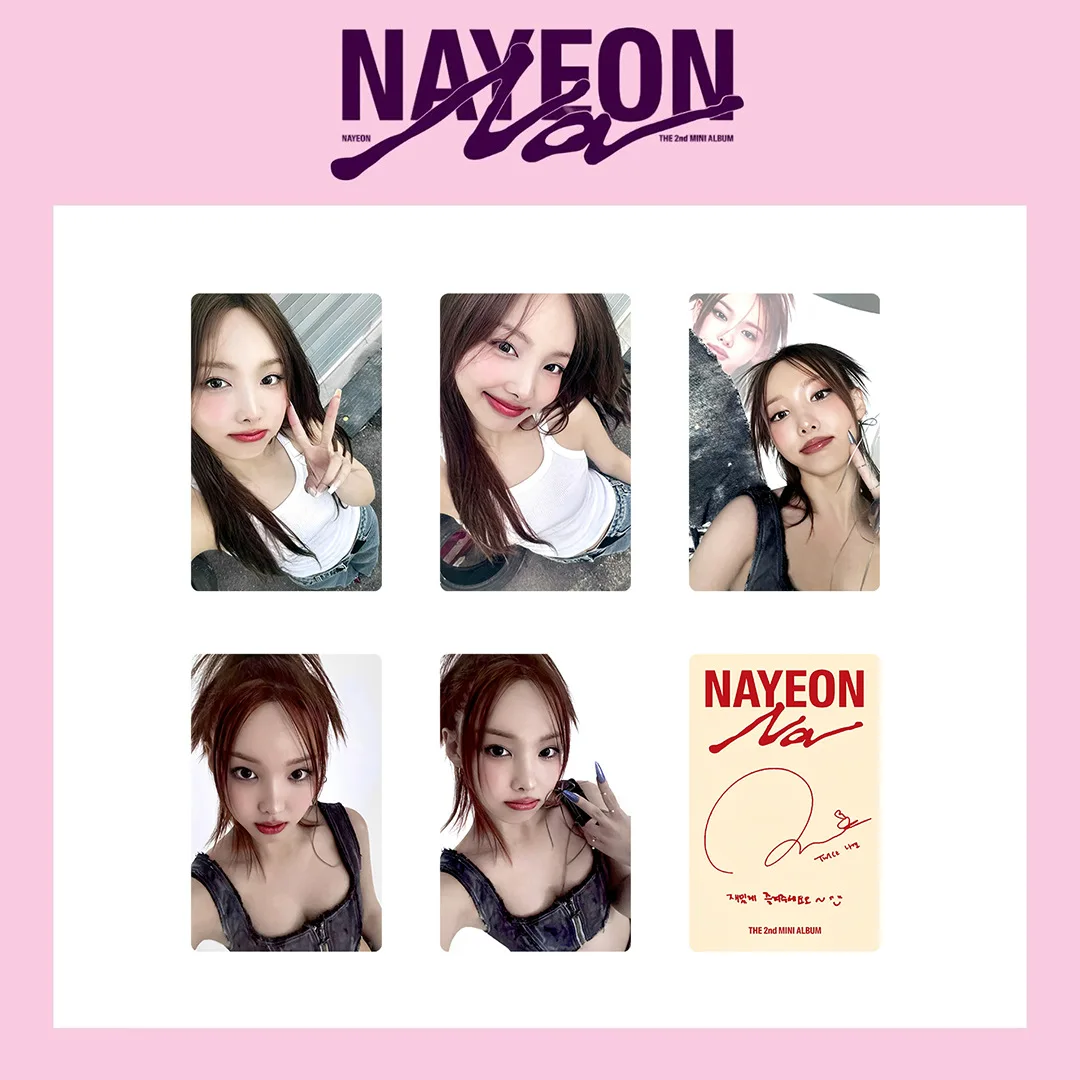 5Pcs/Set Kpop Idol Girl NaYeon New Album NA HD Printd Photocards High Quality Personal Cute Lomo Cards Fans Collection Gifts