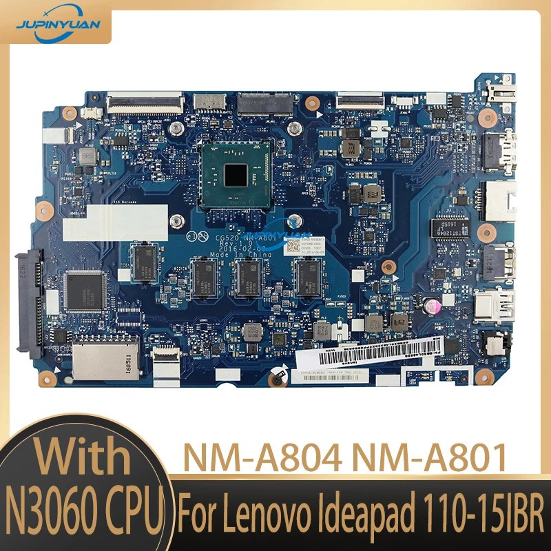 

NM-A804 NM-A801 Motherboard.For Lenovo Ideapad 110-15IBR Laptop Motherboard.With N3060 CPU.2G/4G RAM 100% Test Work