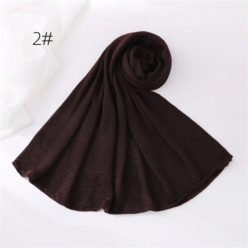 18 Farben, schlicht, weich, atmungsaktiv, dünn, Polyester, Hijabs, Damen, lang, muslimischer Schal, Schal, Turban, Kopfwickel, Lady Abaya, islamisch, 170 x 70 cm – Detail 12
