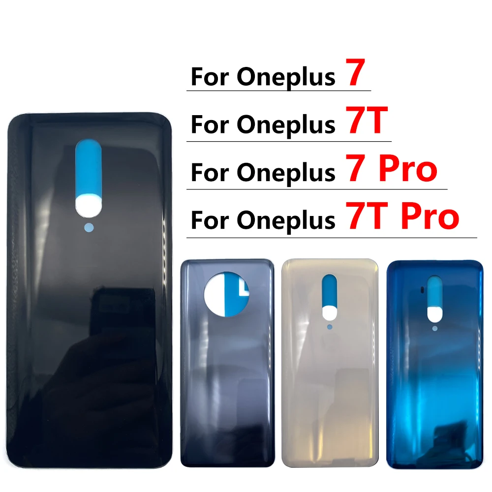 

New Glass Cover For Oneplus 7 Pro Back Battery Cover Door Rear Glass 1+7 Pro Battery Cover Housing Case For Oneplus 7Pro