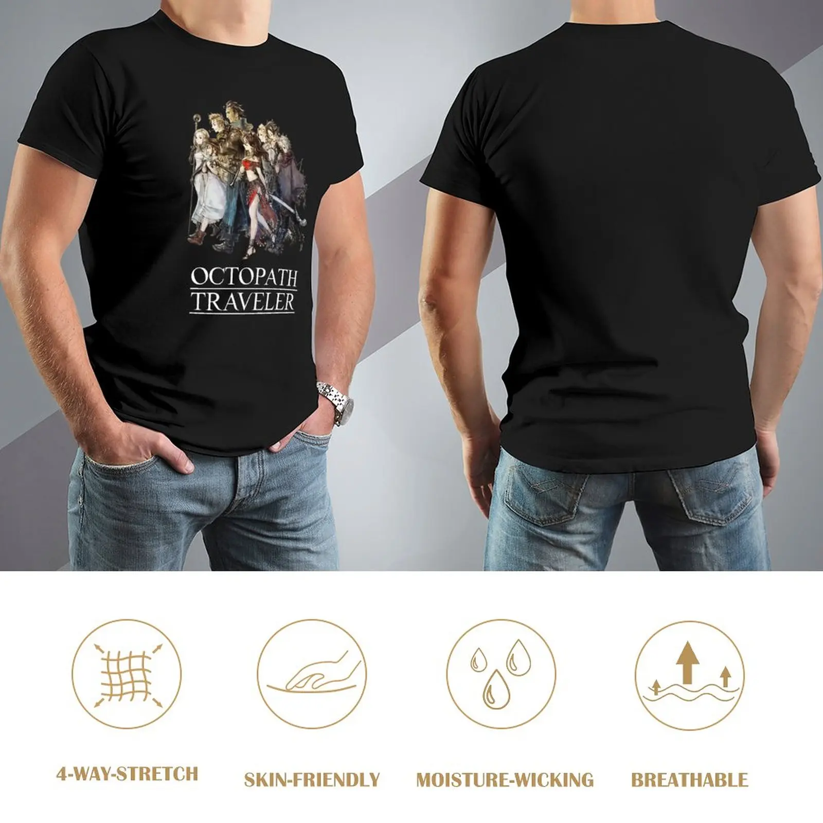 Octopath Traveler? - Travelers Logo [w/ White Text] T-Shirt