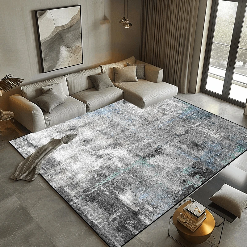 Nordic Abstract Style Living Room Carpet Light Luxury Rugs for Bedroom Decoration Large Area Non-slip Washable Coffee Tables Mat 4