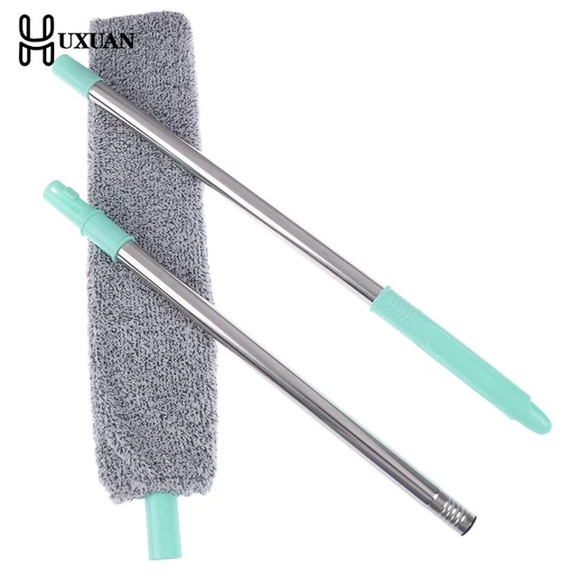 Brosse à poussière télescopique extensible, plumeau à long manche,  nettoyeur de poussière d'espace, balai, dépoussiérage, plume, poudre,  ménage, outils de livres - AliExpress