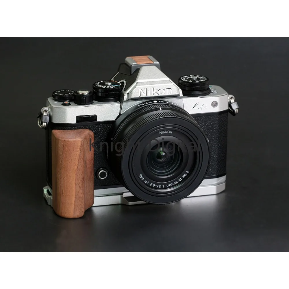 

Wooden Quick Release L Plate Base Hand Grip for Nikon ZFC Z-fc Bracket Tripod Digital Camera Arca-Swiss RSS Photography Studio