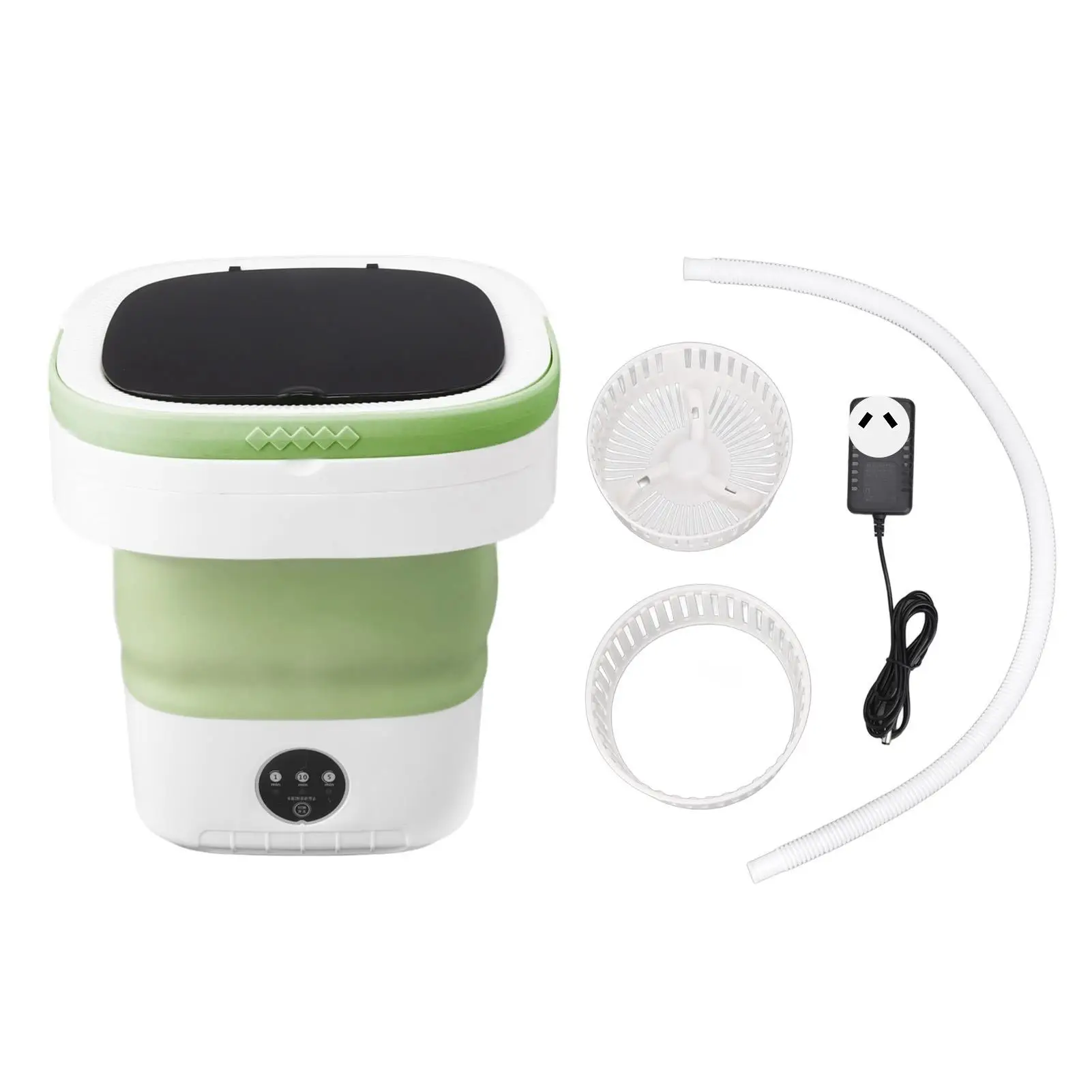 Compact 7.5L Foldable Portable Washer with Soft Tumble Dry-Space-Saving Mini Bucket for Dorms & Easy Installation