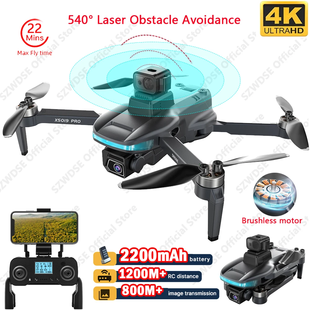 Drone 4k Double Caméra Compatible Android Iphone Ios Hélicoptère 4