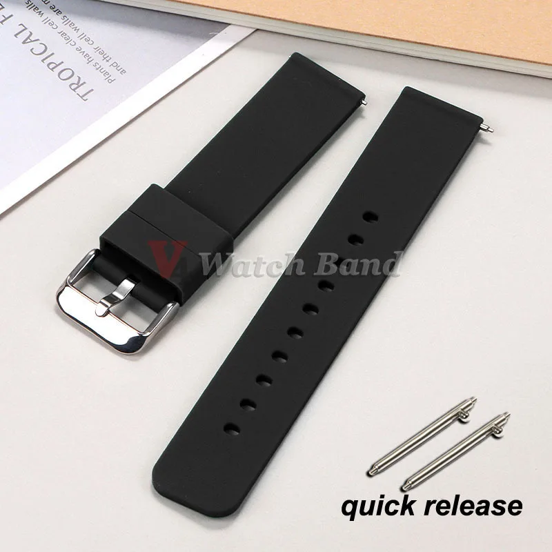 Versatile Quick Release Silicone Smart Watch Strap