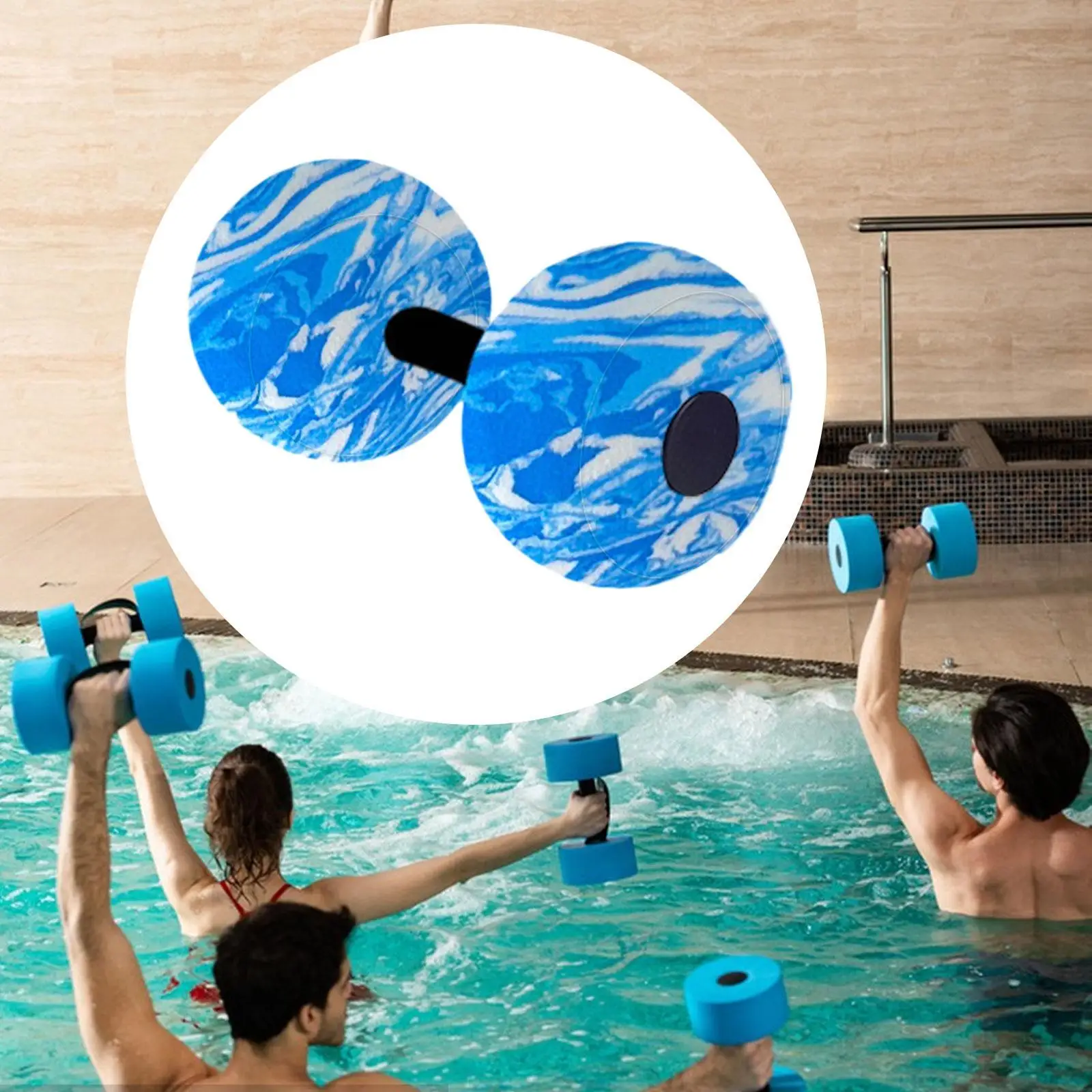 Aquatic Exercise Dumbbell Weights Dumbbells EVA Water Dumbbell Workouts Men Women Pool Swim Training Water Aerobic Equipment