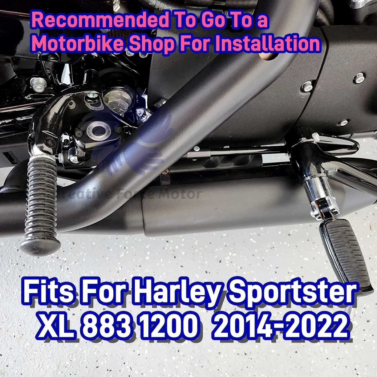 Motorcycles Footrests Rear Passenger Foot Pegs Mount Bracket for Harley Sportster XL1200 SuperLow Roadster Iron 883 14-22