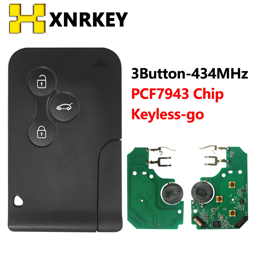 ignition coil price XNRKEY 3 Button Smart Card Remote Key For Renault Megane Keyless Go Car Without Logo Words PCF7943/7942A Chip 434Mhz coils for car