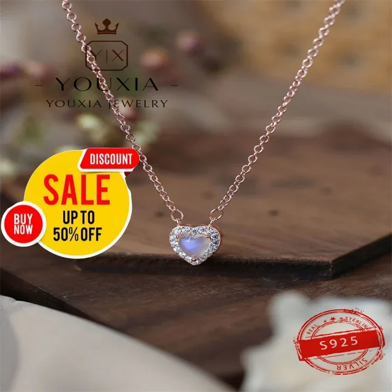 European and American style simple design party fashion 925 silver jewelry ladies high-end jewelry necklace
