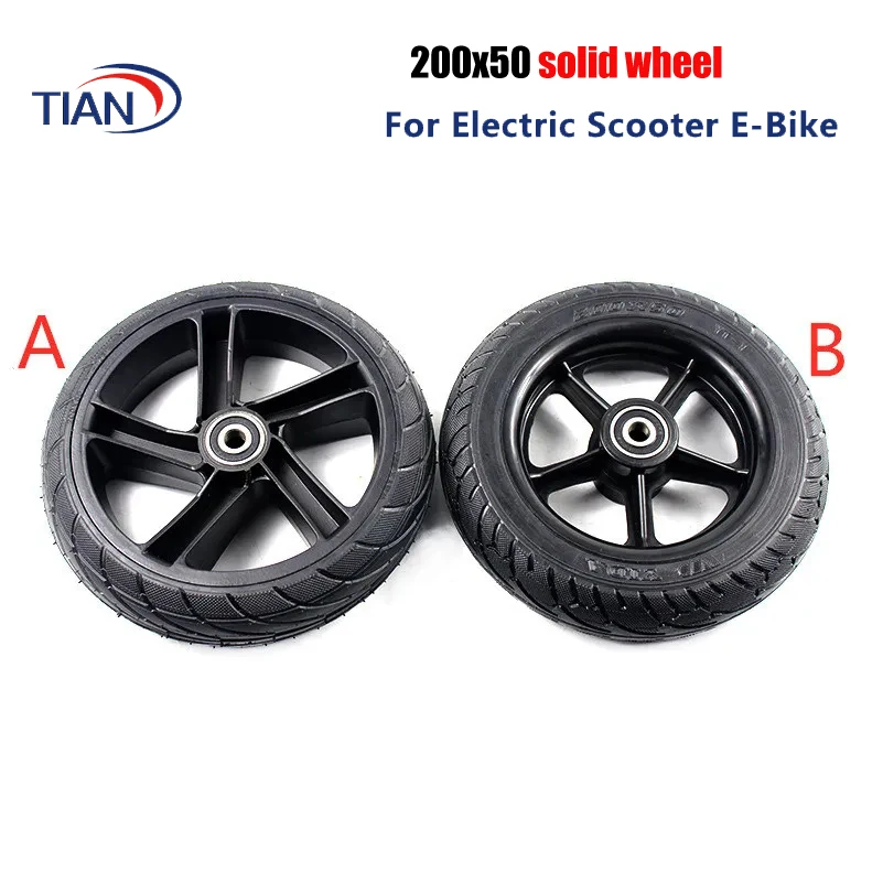 8 Pollici 200*50 Ruote Scooter Pneumatici Solidi 200X50 Ruote Mozzo Ruota Elettrico Pneumatici Non Pneumatici Per Scooter Elettrico