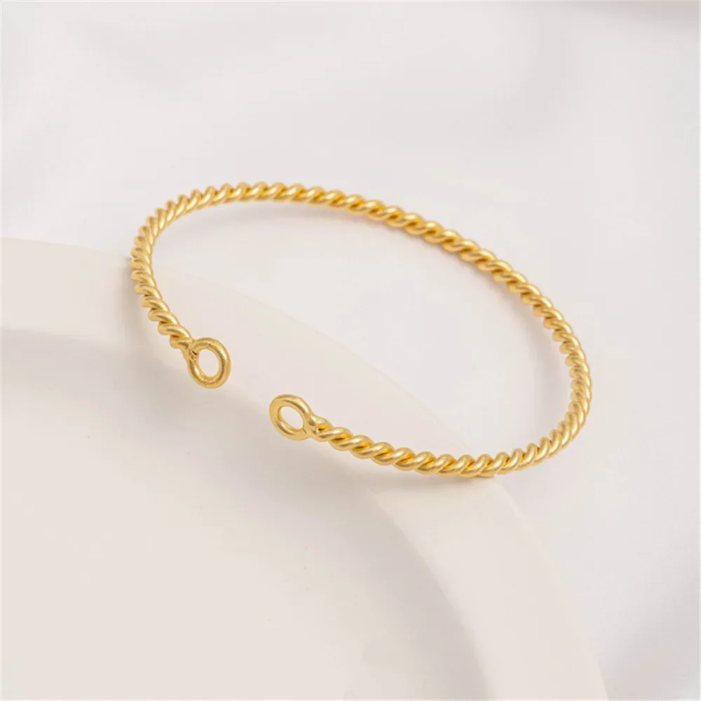 

Sand Gold Fried Dough Twists Bracelet Double Loop Diy Bracelet Hand Woven Bracelet Jewelry Handmade Gold Bracelet Accessories