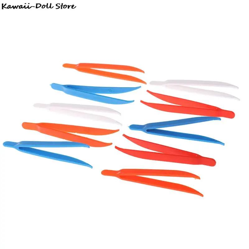 Plastic Tweezers 10Pcs Children Tweezers Games Teaching Learning Educational Toys Random Color plastic tweezers